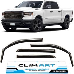 Clim Art Rain Guards 2019-2024 Dodge Ram 1500 Crew Can