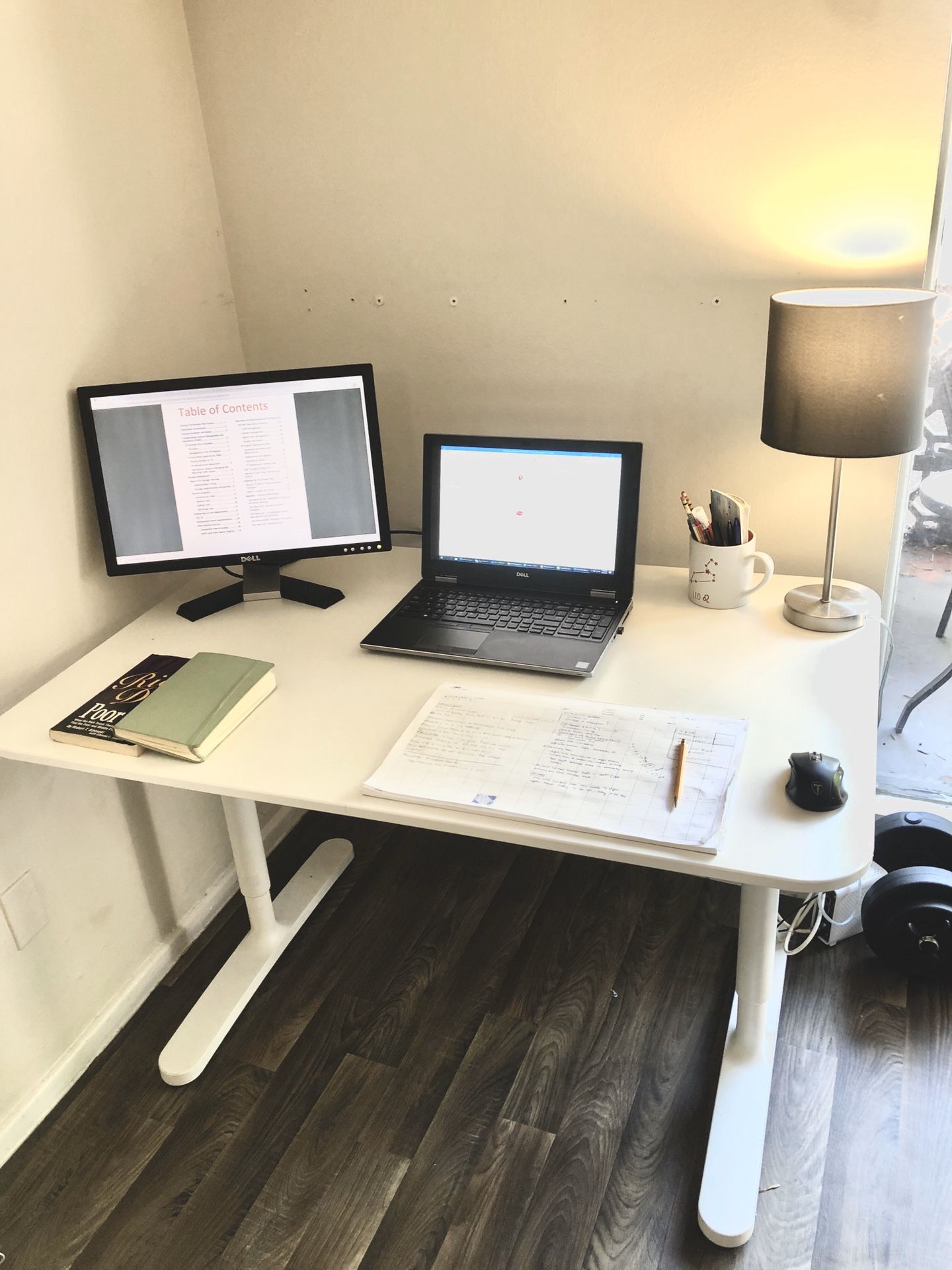 BEKANT IKEA office desk — 47 1/4” x 31 1/2” w/ adjustable height.