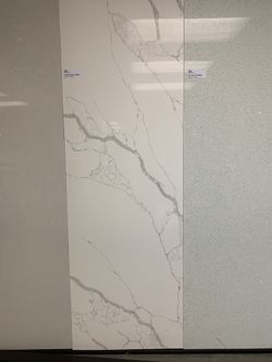 Calaccata White Quartz Prefab 9’x2’ Cost $380.00+ Tax