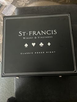 Wine And Poker Set. 