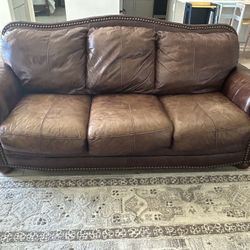 FREE. Genuine, Leather Couches. Free. Need Gone ASAP 