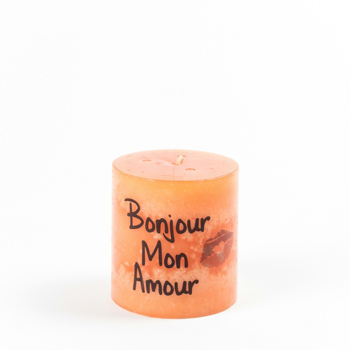 Mon AMour Custom Printed Scented Pillar Candle 3x3