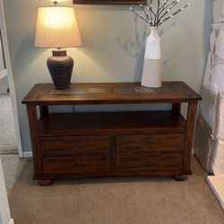 Media Console Table/End Table Set