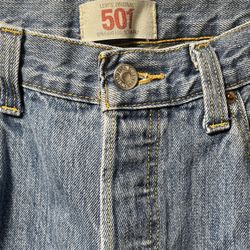 Classic pair of Levi’s 501 Original Straight Leg jeans.