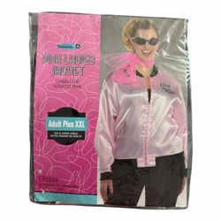 50’s Pink Ladies Jacket Adult Women’s Halloween Costume. Size XL/XXL (New) *Jacket Only