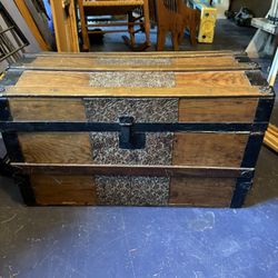 Antique Wooden Trunk