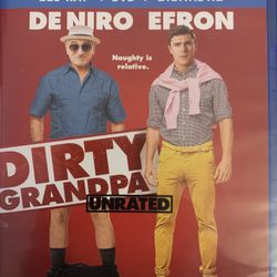 DIRTY GRANDPA Unrated (Blu-Ray + DVD + Digital-2016) ZAC EFRON!