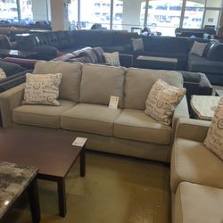 Beige Sofa And Loveseat 