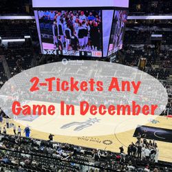 San Antonio Spurs Home Game Tickets For Two In December 2024 Great View Aisle Seats 