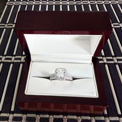 14kt White Gold Engagement Ring w/ Band