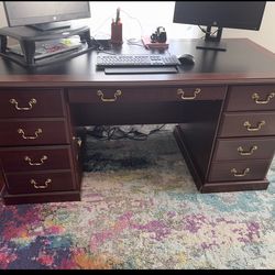 Sturdy Wood Office Furniture – Available for Pickup (Best Offer)