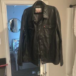 Black Leather Levi's Jacket