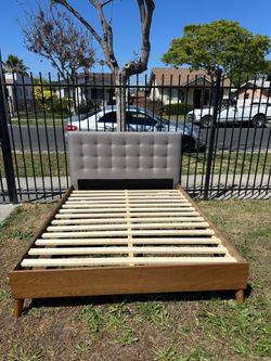 Mid century modern queen bed frame