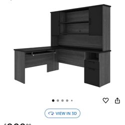 L-shaped Office Desk With Hutch