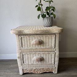 SUBLIME nightstand - side table - Pier One - Jamaica Collection wicker - white - delivery available