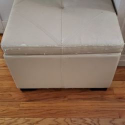 Leather Ottoman Pair