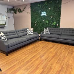 Z Gallerie Grey Long Couches