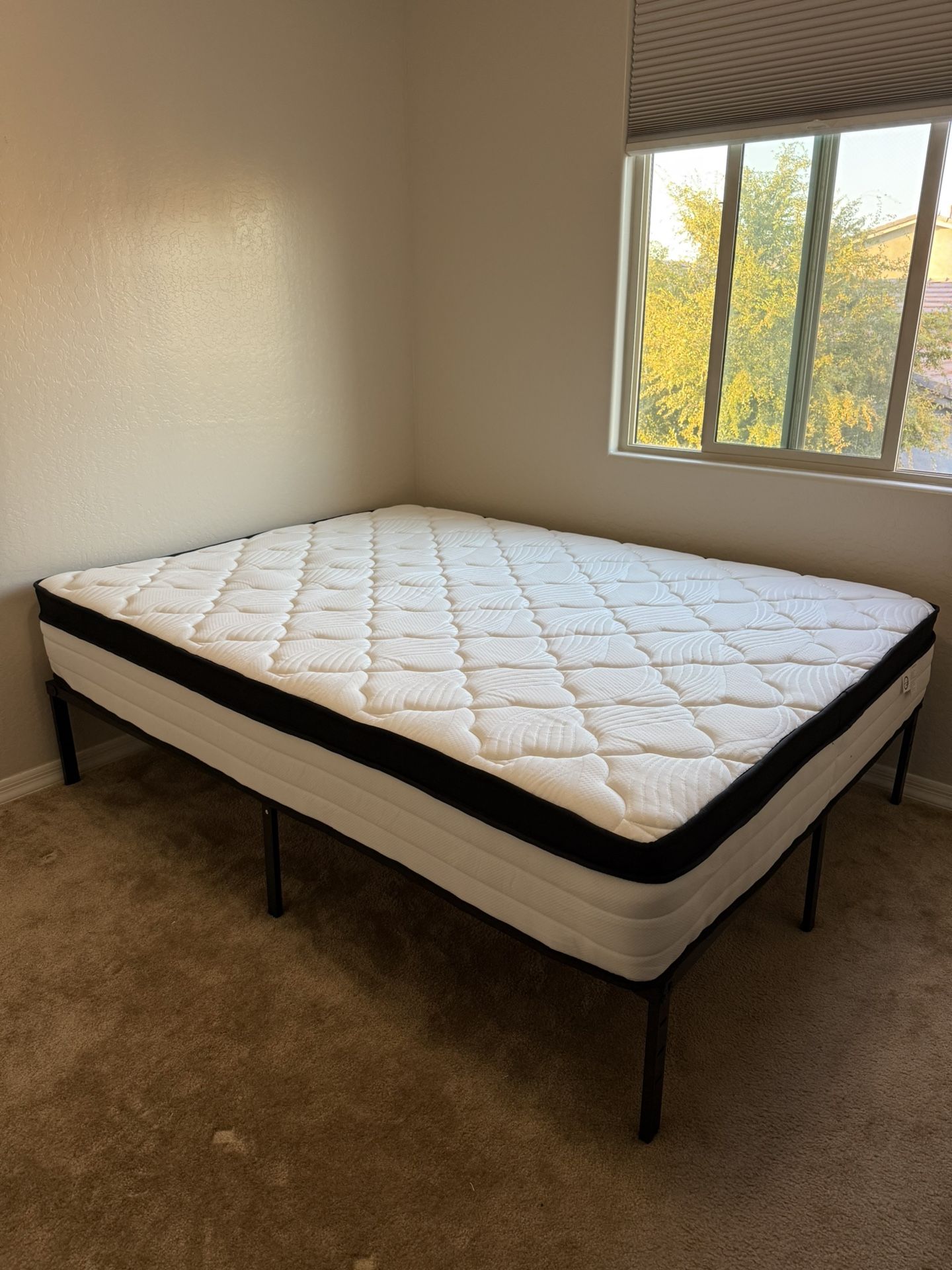 QUEEN MATTRESS AND BED FRAME IN AMAZING CONDITION!!!