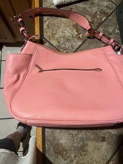 Pink Pebbled Leather Shoulder Bag