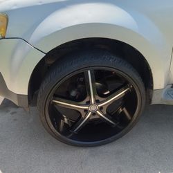 24" 5x114.3 Lug Pattern Rims & Tires 