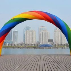 (( 10 Total )) !!
10ft. 🌈 Colorful Pride  Lighted & Self Blown Up Decoration For Events Or Party