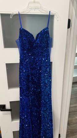 Cinderella Divine Royal Blue Sequin Prom Gown – Size Small