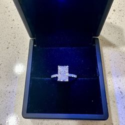 3.06 CT Radiant Cut Lab Diamond Engagement Ring – IGI Certified (F / VVS2) – 14K White Gold