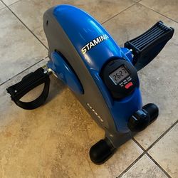 Mini stationary under desk exercise bike