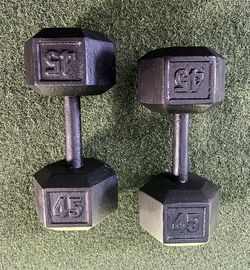 45 Pound Dumbbells
