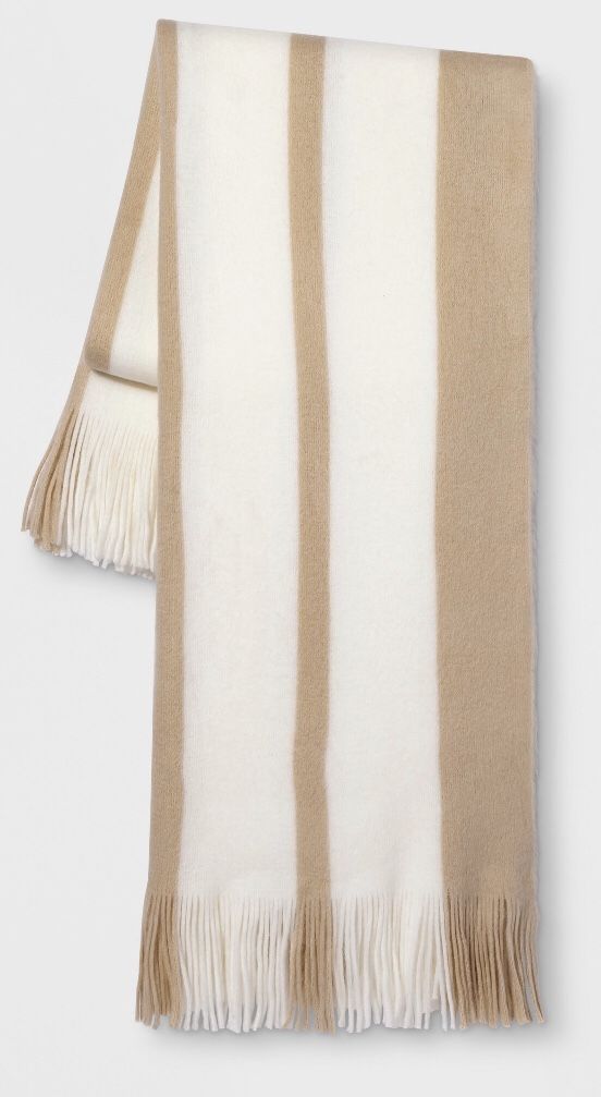 Stripe Throw Blanket Neutral