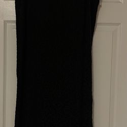 Brand New Black Leopard Print Velour Skirt Size XXL