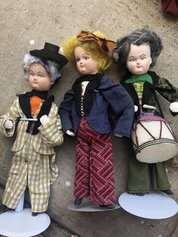 Porcelain vintage dolls