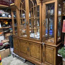  Vintage Thomasville China Cabinet (gnarled maple)