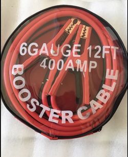New plenty in stock -12 ft booster cable heavy duty jumper cable