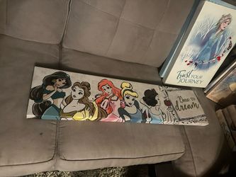 Disney Princess Canva wall Art (Dare To Dream)