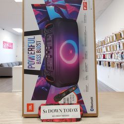 Jbl Partybox On The Go Bluetooth Speaker Brand New - $1 DOWN TODAY, NO CREDIT NEEDED