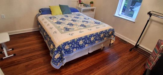 Queen size bed with spring-box