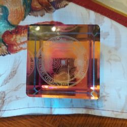 3D Cube Paperweight Of Washington DC Government Monuments 