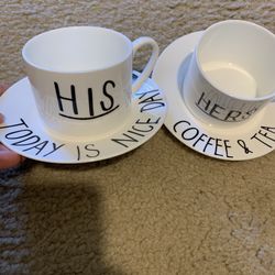 Set of cups/mugs. Open box, never used.