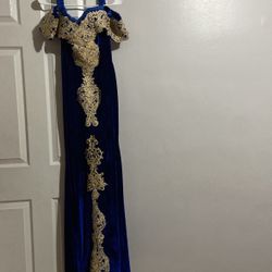 Blue Soft Material Dress