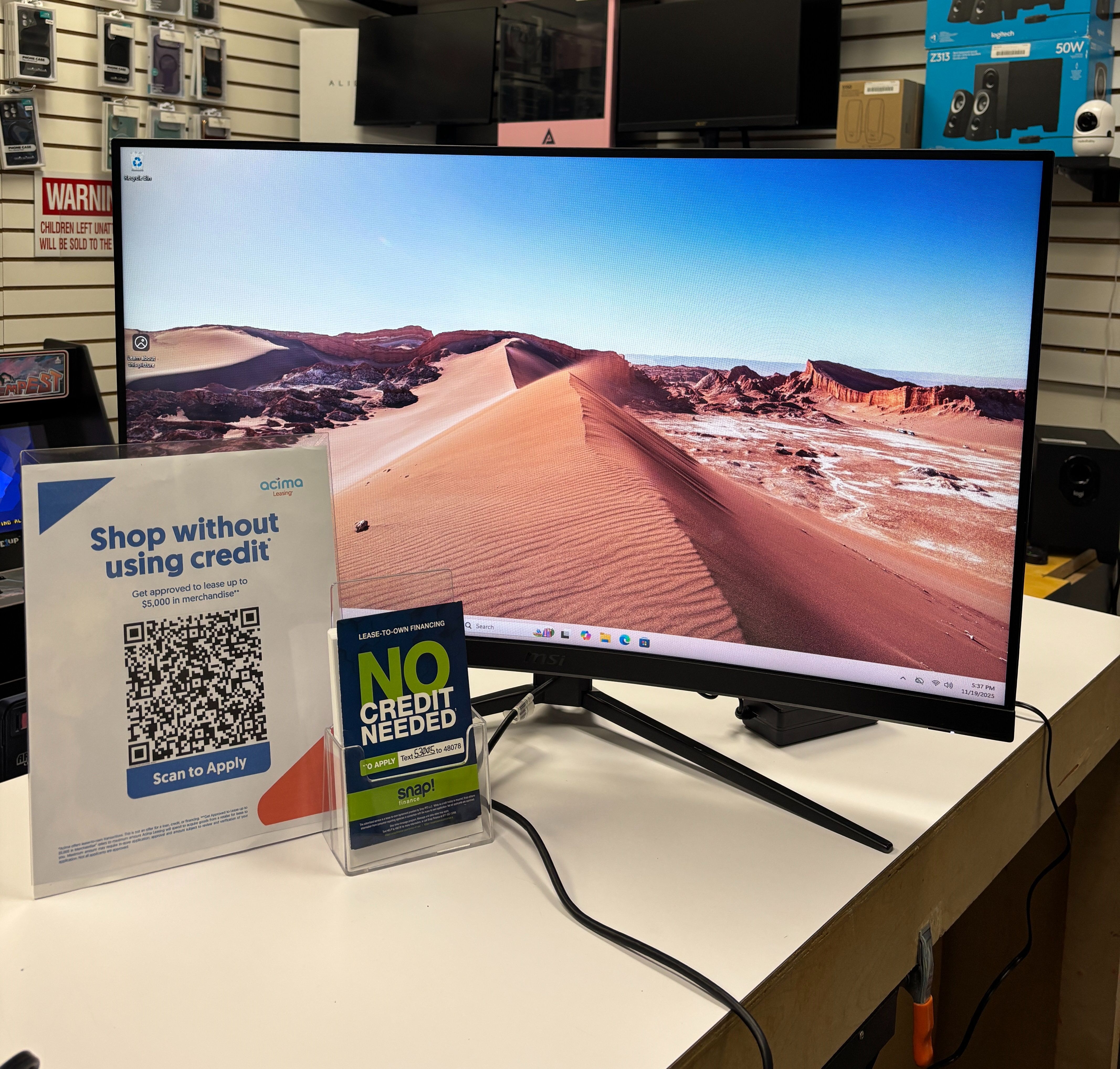 32" Curved Gaming Monitor 2560x1440 QHD | MSI Optix G32CQ4 | $0 Down!