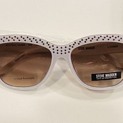 Steve Madden DOTZ White 54/15-140 Sunglass with Sunglass Case