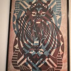 1 piece modern water colour painting with frame – “Kitchen God” - by Amy So Ying Kwong