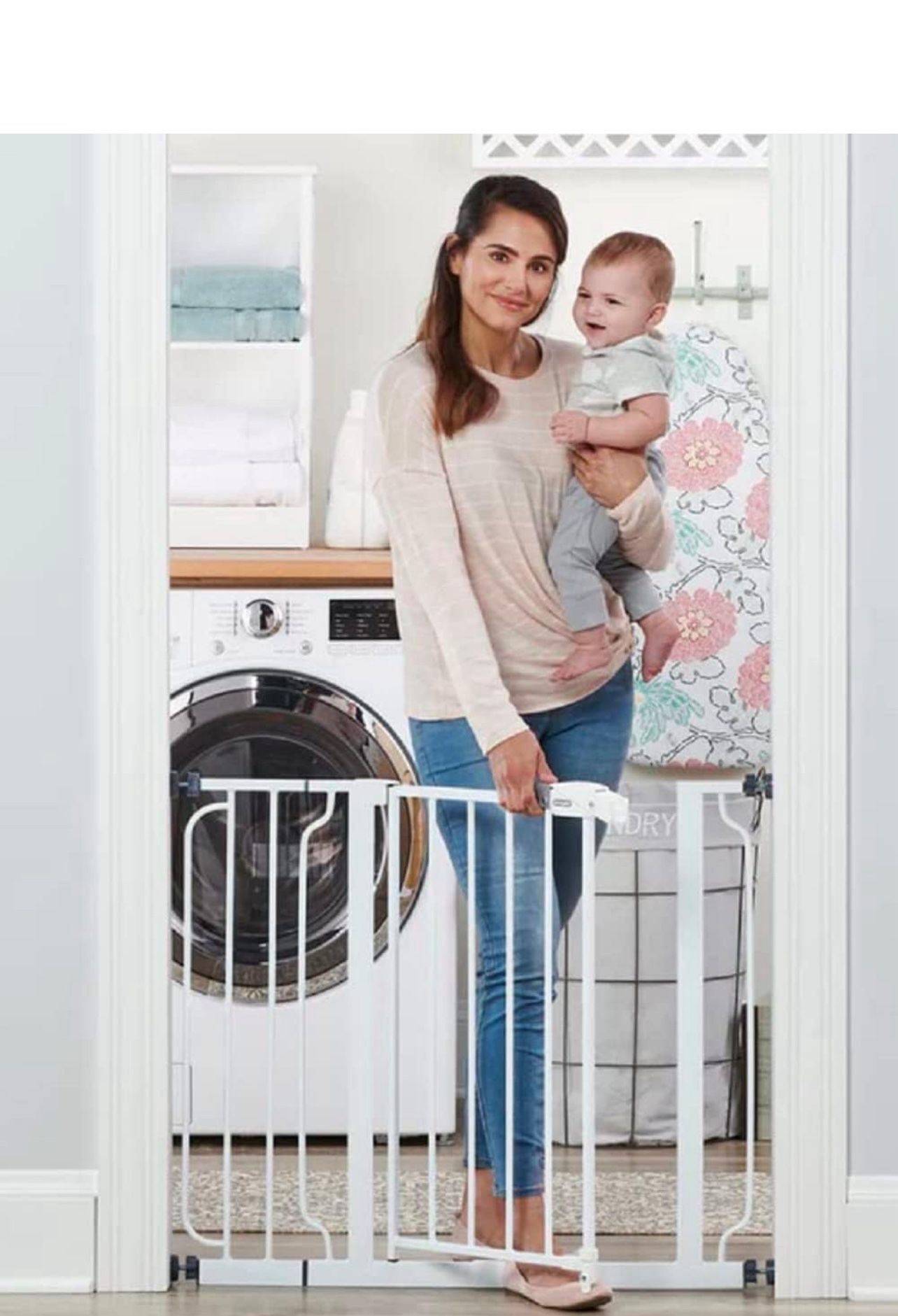 Regalo 38.5-Inch Extra Wide Baby Gate – Pressure Mount Baby and Pet Safety Gate for Bottom of Stairs & Doorways – Tested and Trusted, American Designe