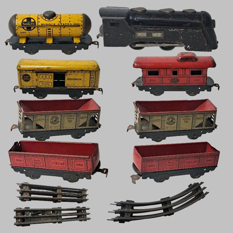 Vintage Marx 1940 Commodore Vanderbilt NY Central O Gauge Train Set 19 pc Tested