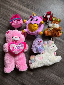 Plush toys All for $10 The unicorn has lights and sounds