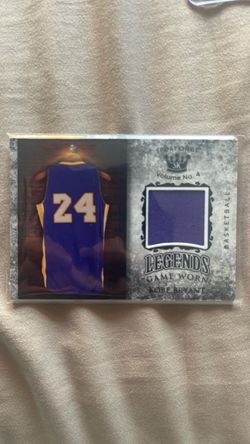 Kobe Bryant game worn jersey card