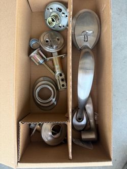 Satin Nickel Front Door Handleset with Deadbolt