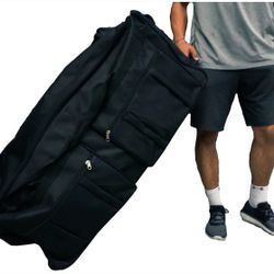 Gothamite 42" XL Wheeled Rolling Duffel Bag Travel Cargo Sports Hockey Black