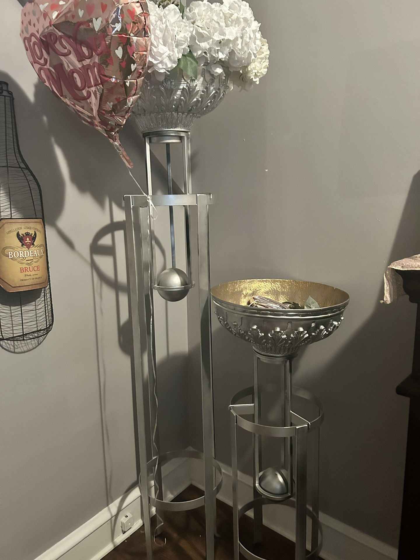 Two Tall Flower Planters/vase